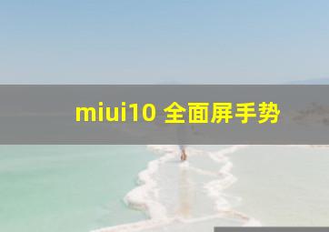 miui10 全面屏手势